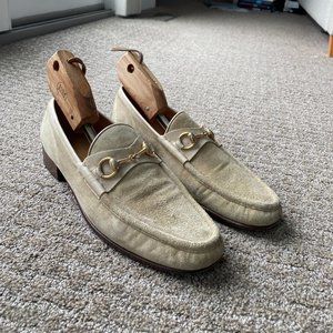 Vintage Gucci 1953 Suede Horsebit Loafer Tan